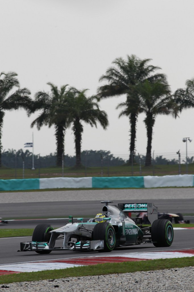 GP MALESIA, 22.03.2013 - Prove Libere 2, Nico Rosberg (GER) Mercedes AMG F1 W04