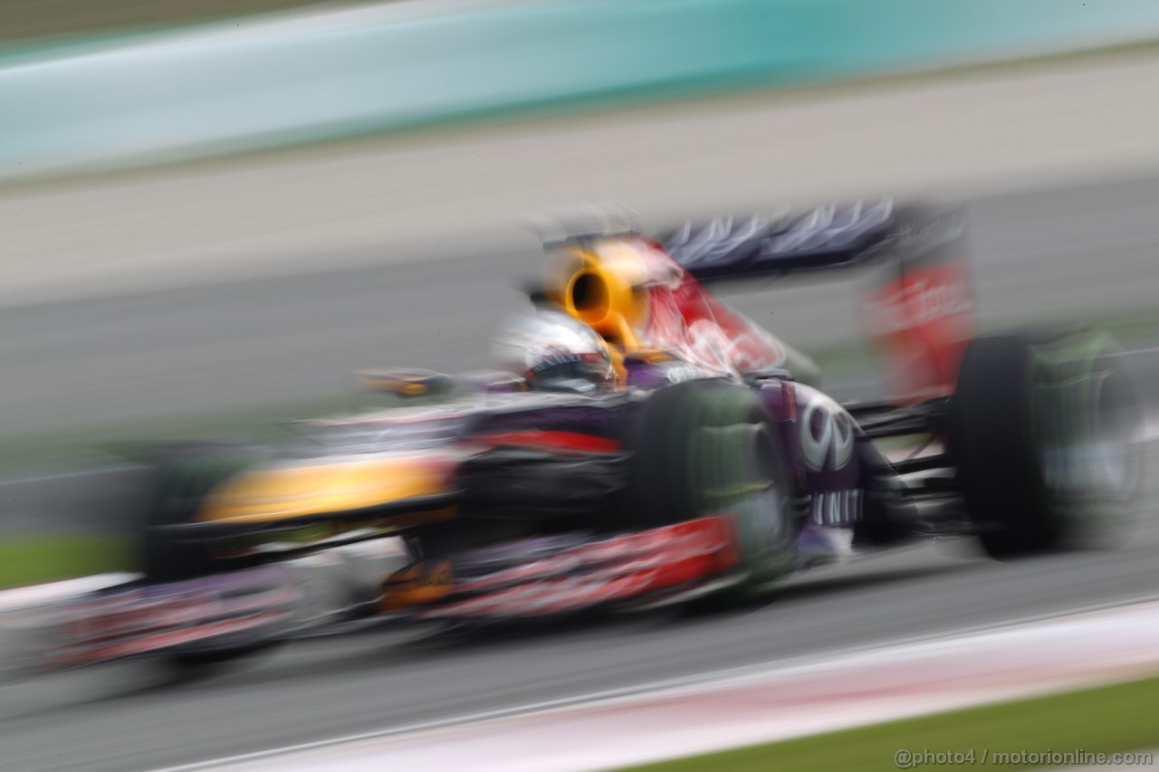 GP MALESIA, 22.03.2013 - Prove Libere 2, Sebastian Vettel (GER) Red Bull Racing RB9