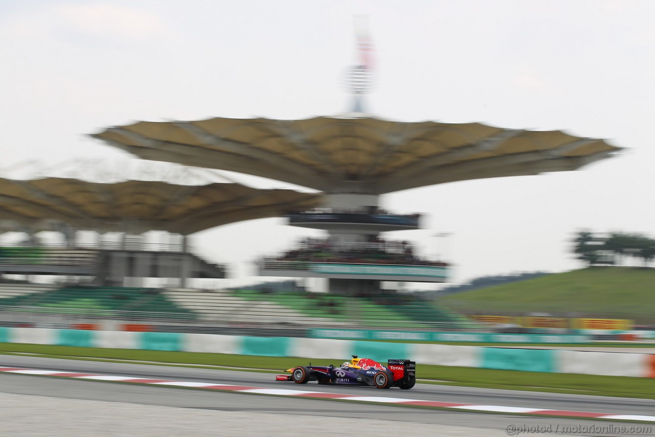 GP MALESIA, 22.03.2013 - Prove Libere 2, Sebastian Vettel (GER) Red Bull Racing RB9