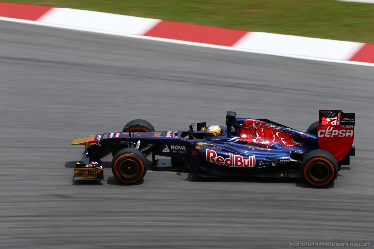 GP MALESIA, 22.03.2013 - Prove Libere 2, Jean-Eric Vergne (FRA) Scuderia Toro Rosso STR8