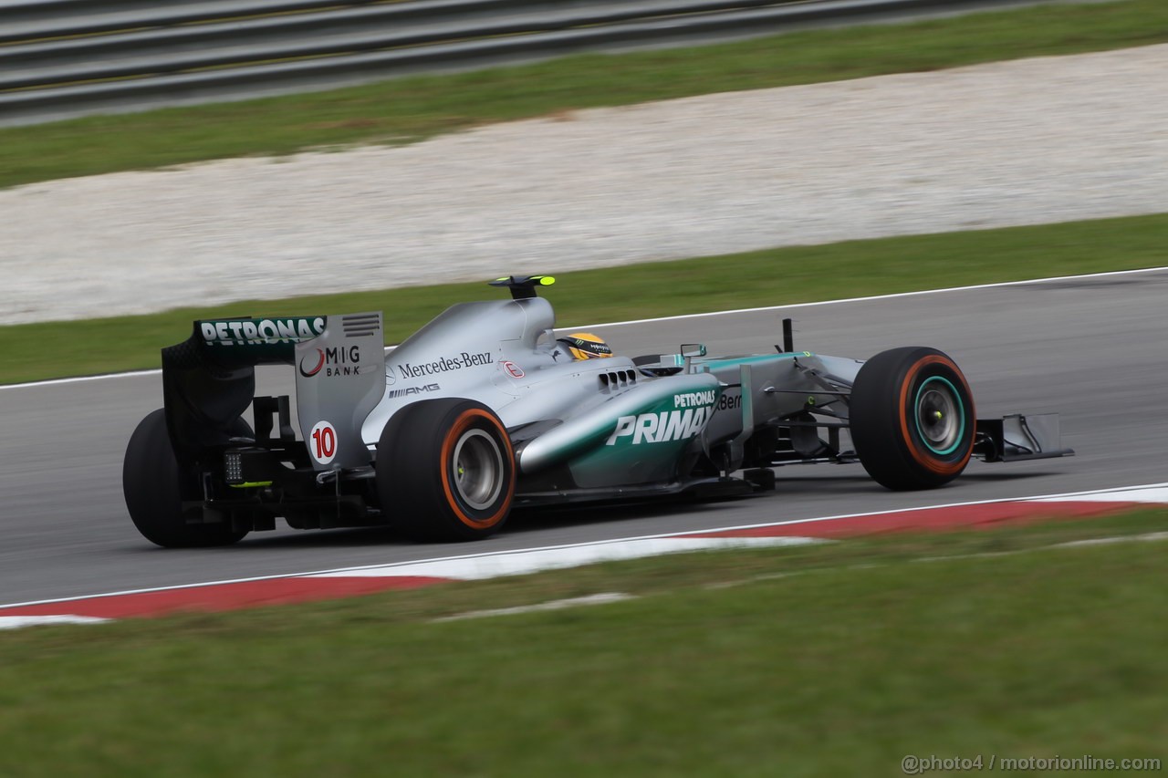 GP MALESIA, 22.03.2013 - Prove Libere 2, Lewis Hamilton (GBR) Mercedes AMG F1 W04