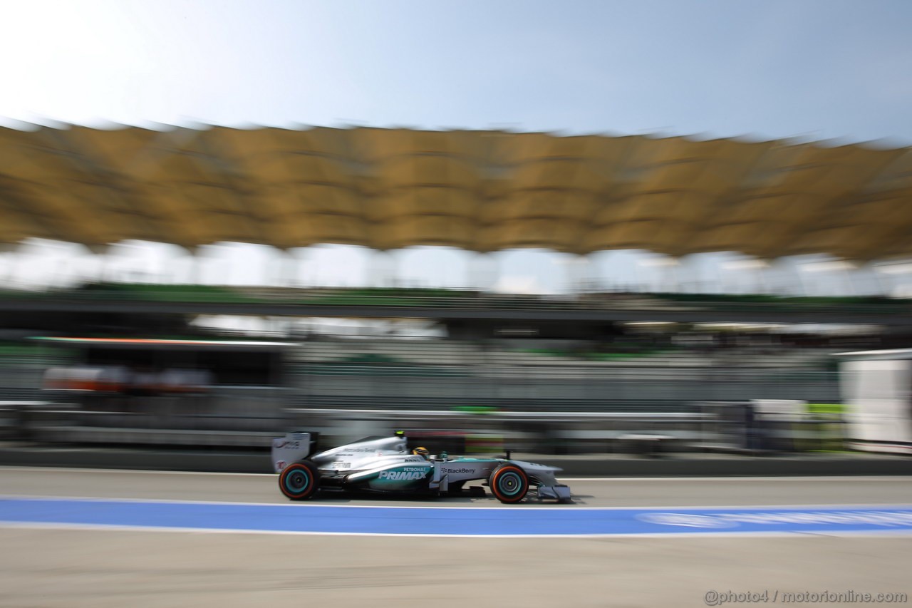 GP MALESIA, 22.03.2013 - Prove Libere 2, Lewis Hamilton (GBR) Mercedes AMG F1 W04