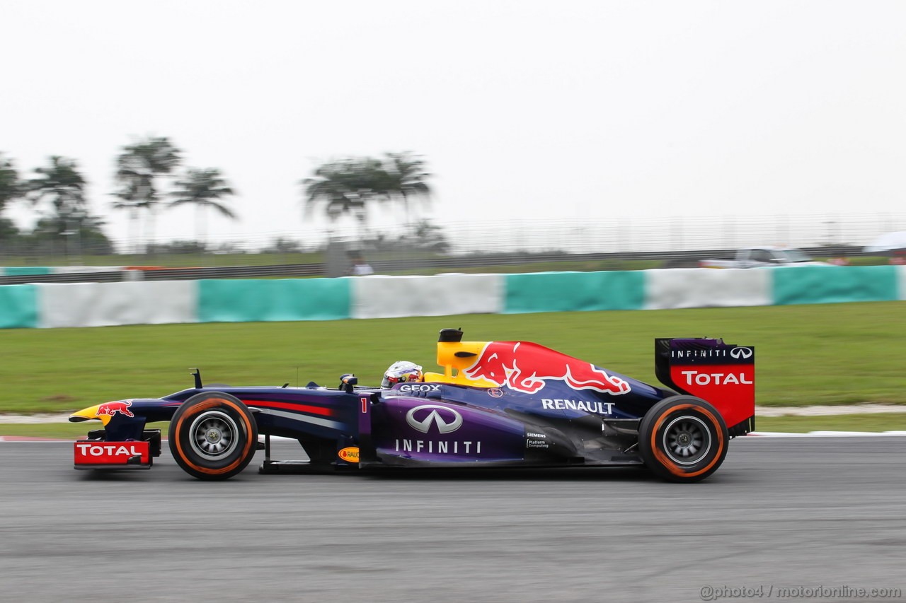 GP MALESIA, 22.03.2013 - Prove Libere 2, Sebastian Vettel (GER) Red Bull Racing RB9