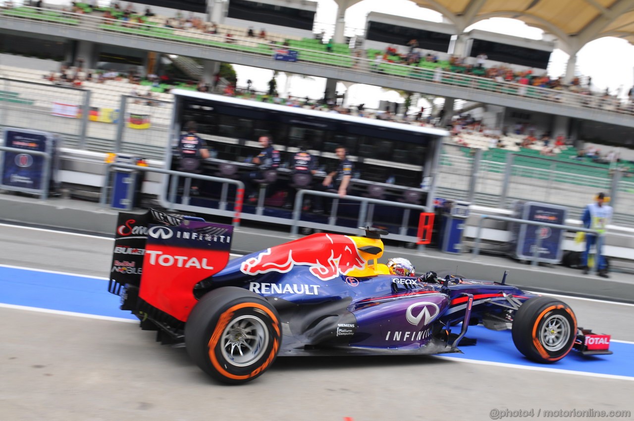 GP MALESIA, 22.03.2013 - Prove Libere 2, Sebastian Vettel (GER) Red Bull Racing RB9