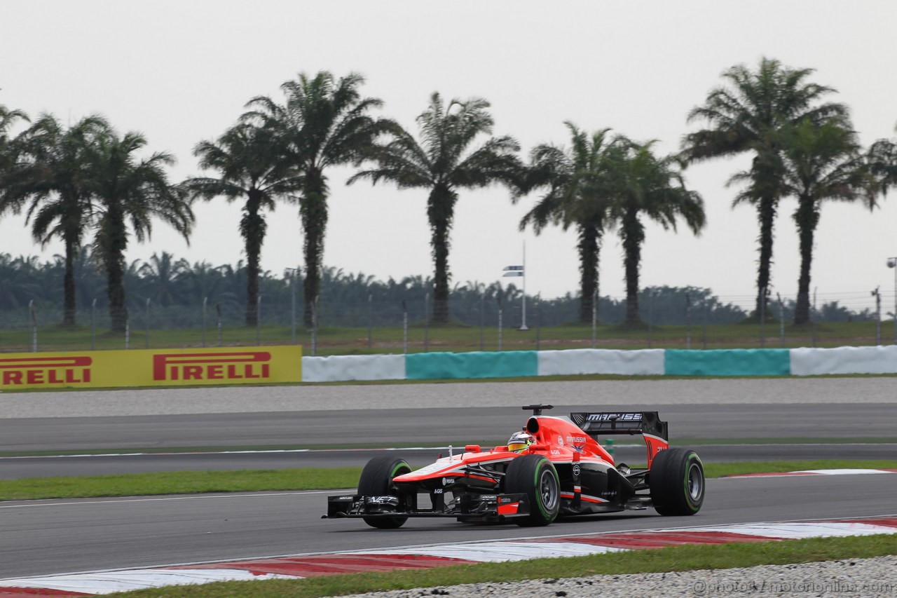 GP MALESIA, 22.03.2013 - Prove Libere 2, Jules Bianchi (FRA) Marussia F1 Team MR02