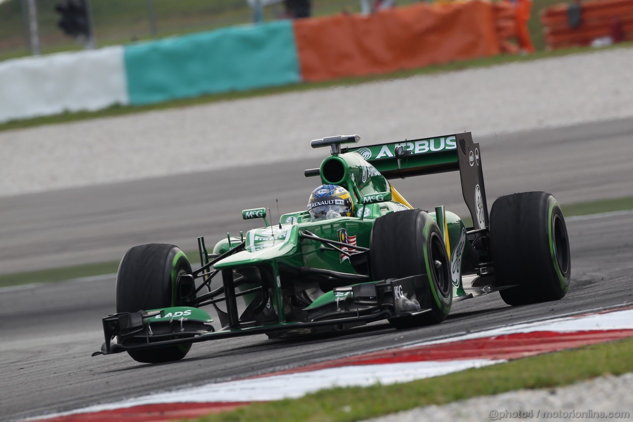 GP MALESIA, 22.03.2013 - Prove Libere 2, Charles Pic (FRA) Caterham F1 Team CT03