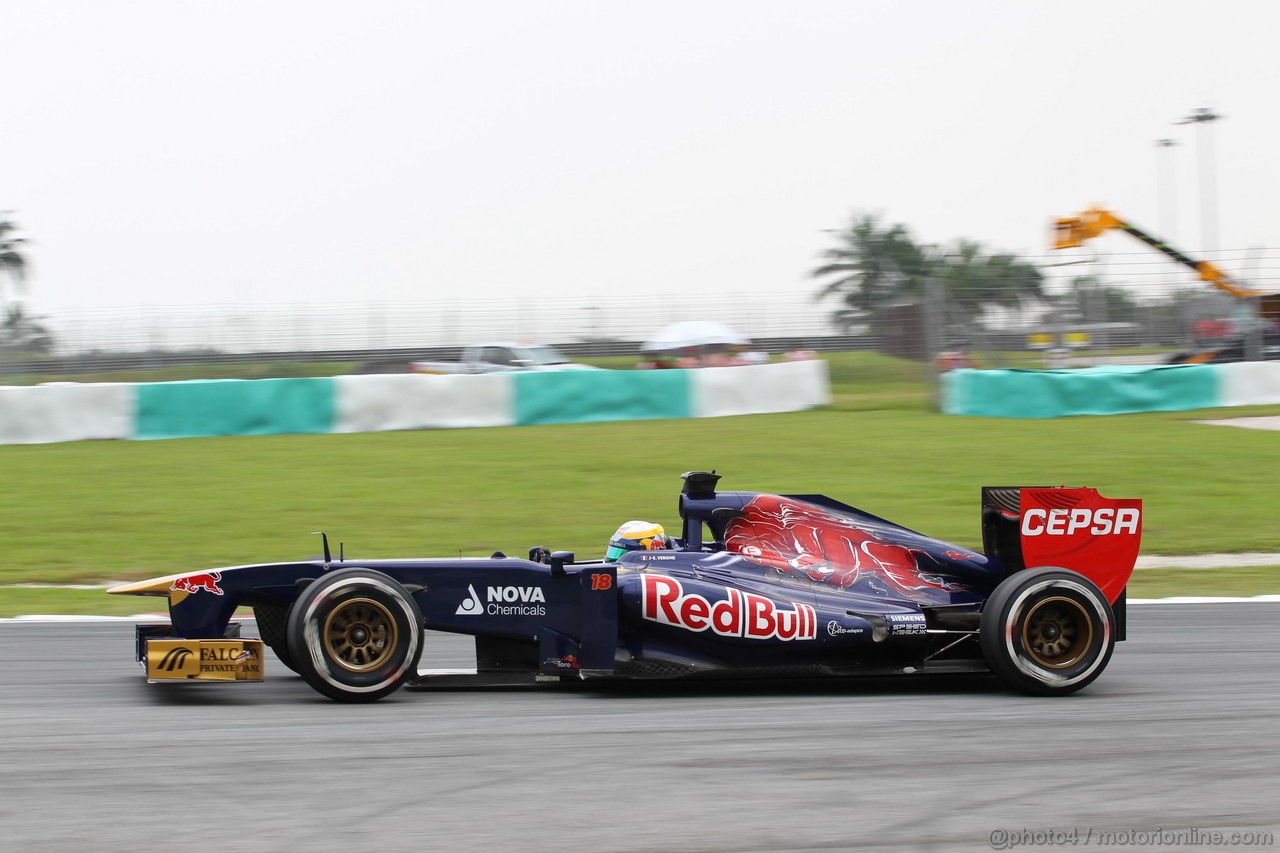 GP MALESIA, 22.03.2013 - Prove Libere 2, Jean-Eric Vergne (FRA) Scuderia Toro Rosso STR8