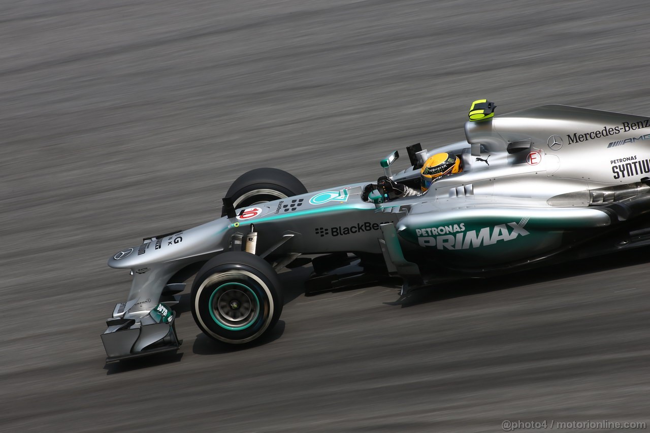 GP MALESIA, 22.03.2013 - Prove Libere 2, Lewis Hamilton (GBR) Mercedes AMG F1 W04