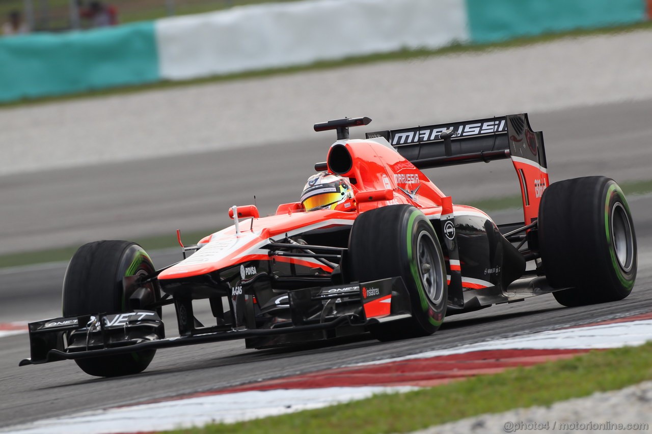 GP MALESIA, 22.03.2013 - Prove Libere 2, Jules Bianchi (FRA) Marussia F1 Team MR02