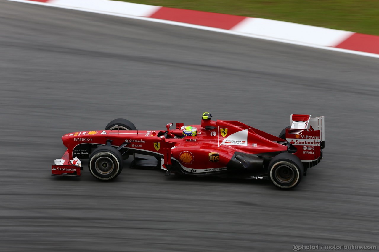 GP MALESIA, 22.03.2013 - Prove Libere 2, Felipe Massa (BRA) Ferrari F138