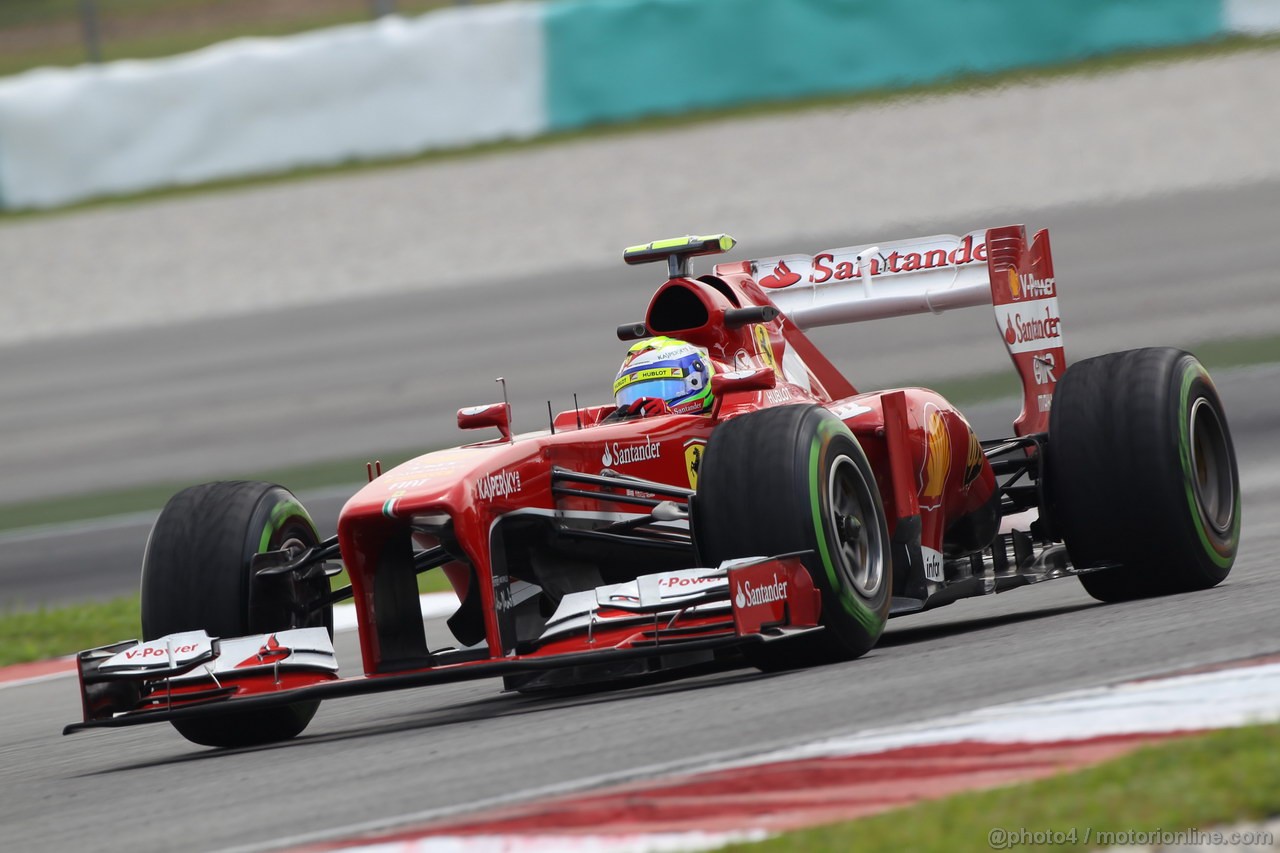 GP MALESIA, 22.03.2013 - Prove Libere 2, Felipe Massa (BRA) Ferrari F138