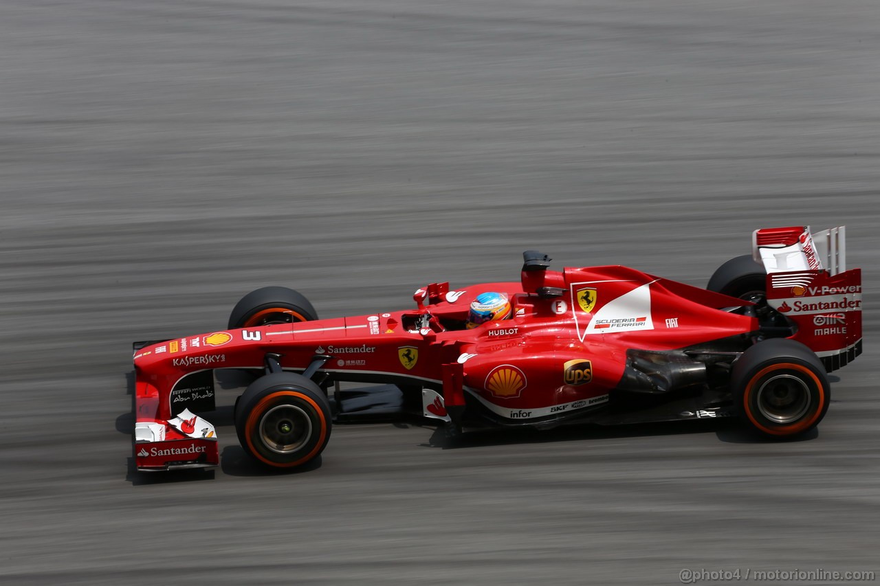 GP MALESIA, 22.03.2013 - Prove Libere 2, Fernando Alonso (ESP) Ferrari F138