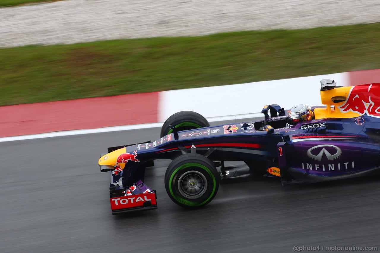 GP MALESIA, 22.03.2013 - Prove Libere 2, Sebastian Vettel (GER) Red Bull Racing RB9