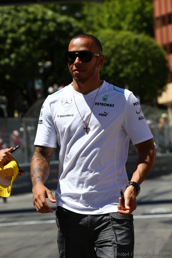 GP MONACO, 26.05.2013- Lewis Hamilton (GBR) Mercedes AMG F1 W04 