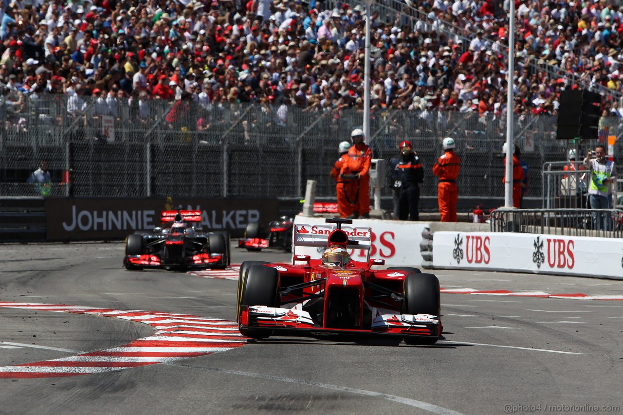 GP MONACO, 26.05.2013- Gara, Fernando Alonso (ESP) Ferrari F138 