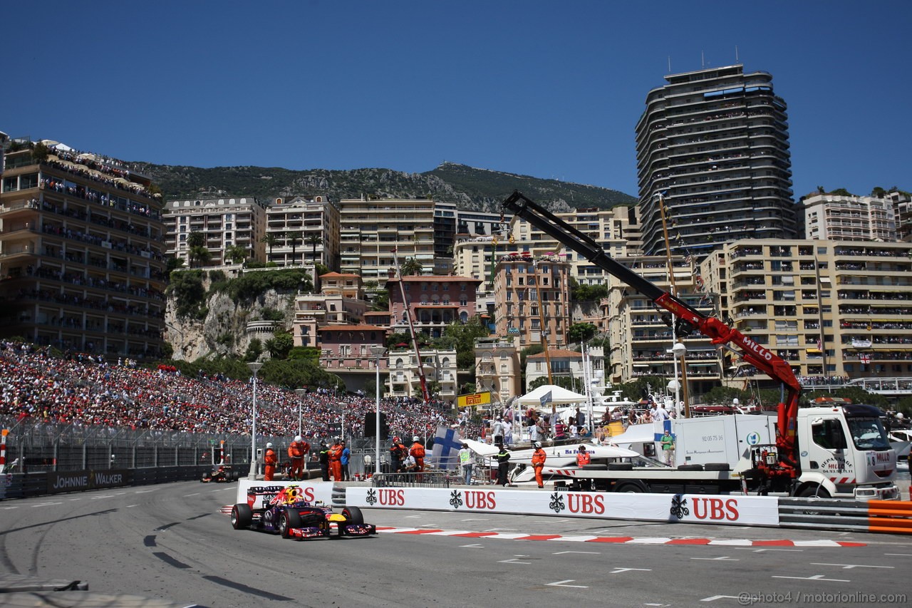 GP MONACO, 26.05.2013- Gara, Mark Webber (AUS) Red Bull Racing RB9 