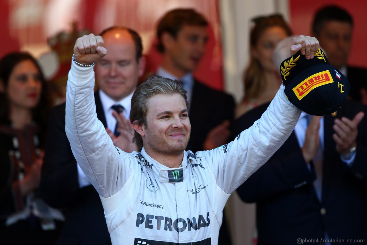 GP MONACO, 26.05.2013- Gara, Nico Rosberg (GER) Mercedes AMG F1 W04 vincitore