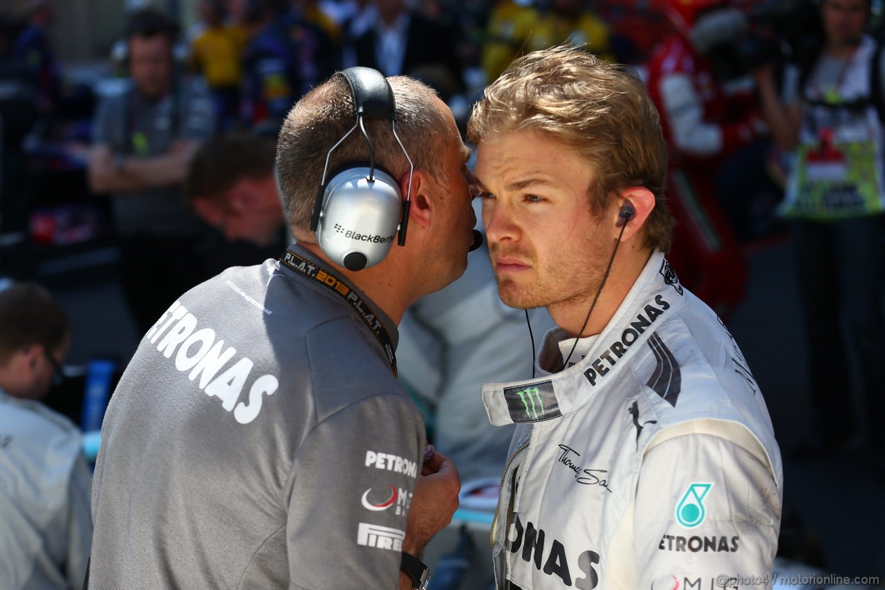 GP MONACO, 26.05.2013- Gara, Repartenza, Nico Rosberg (GER) Mercedes AMG F1 W04 