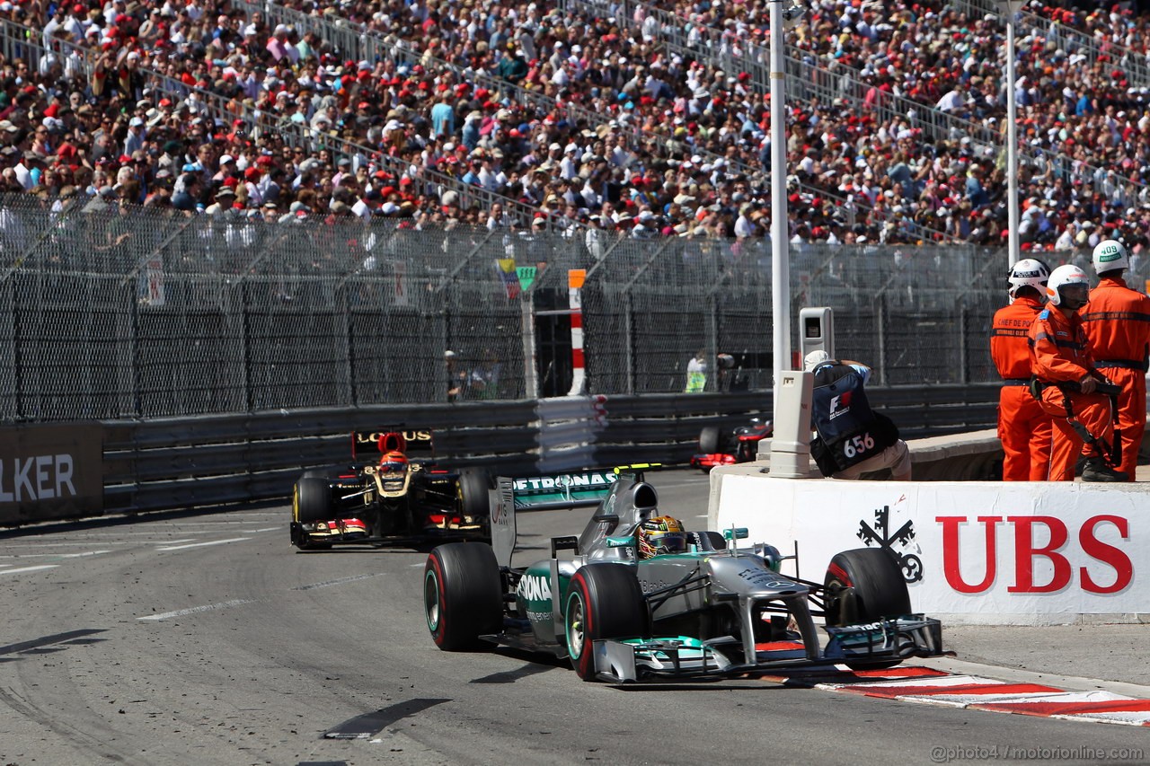 GP MONACO, 26.05.2013- Gara, Lewis Hamilton (GBR) Mercedes AMG F1 W04 