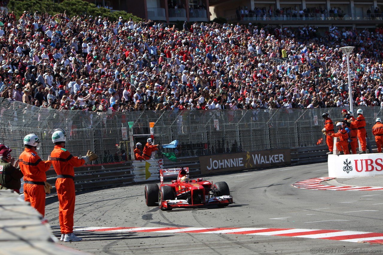 GP MONACO, 26.05.2013- Gara, Fernando Alonso (ESP) Ferrari F138 