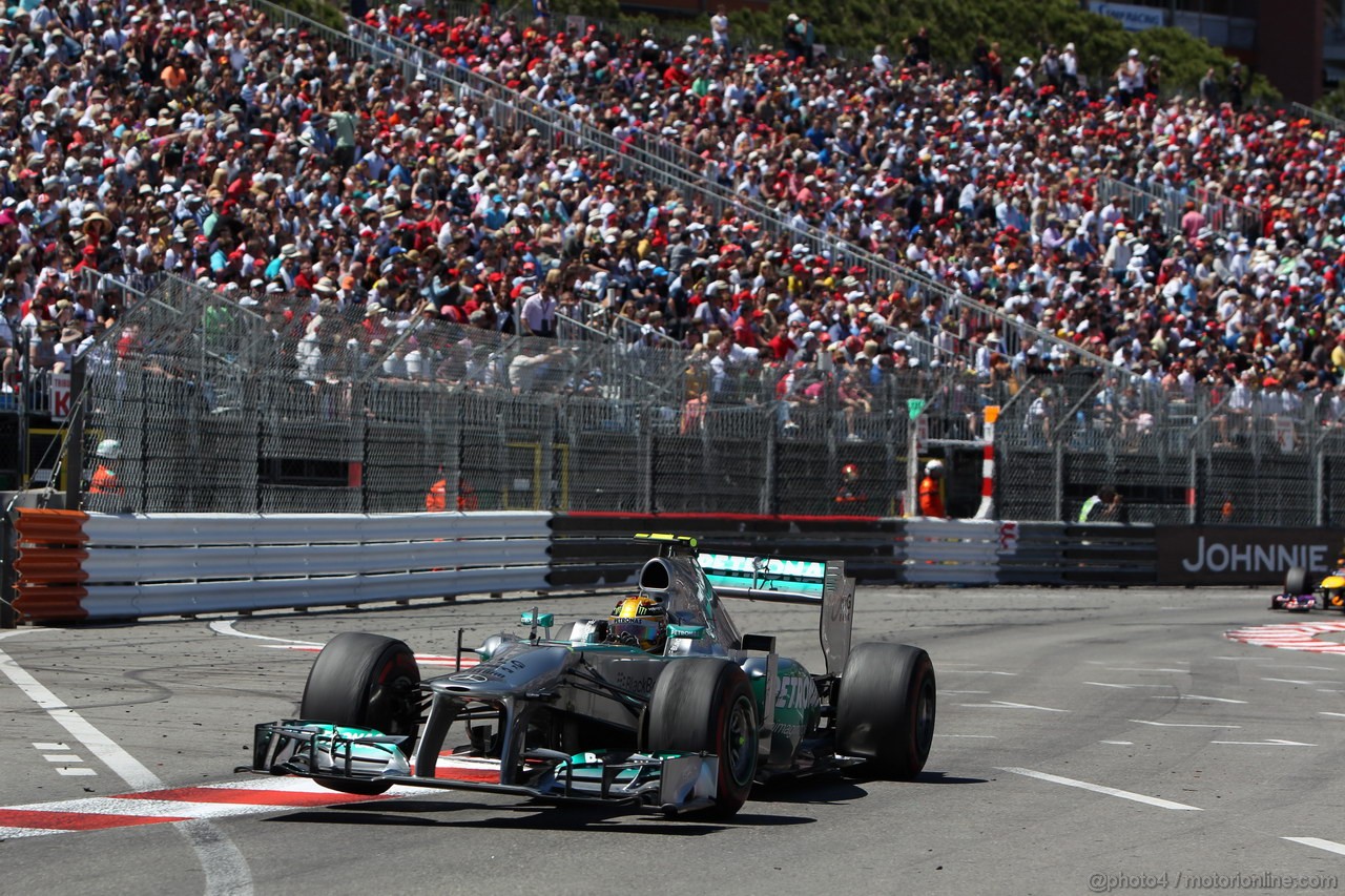 GP MONACO, 26.05.2013- Gara, Lewis Hamilton (GBR) Mercedes AMG F1 W04 