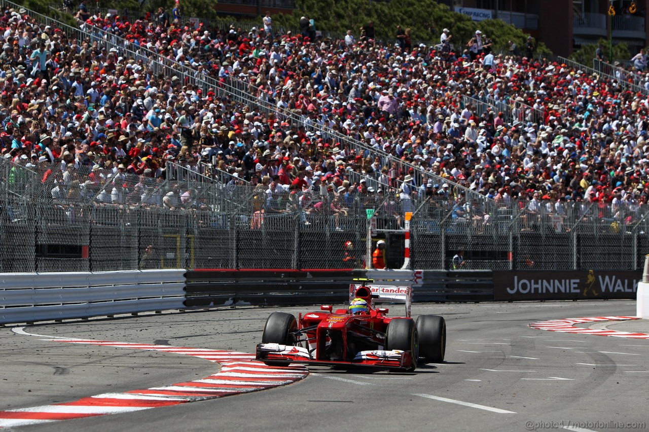 GP MONACO, 26.05.2013- Gara, Felipe Massa (BRA) Ferrari F138 