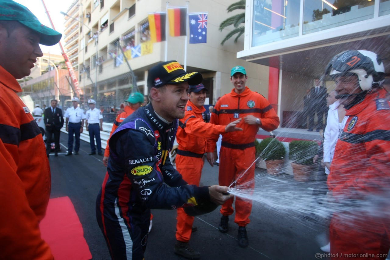 GP MONACO, 26.05.2013- Gara, Sebastian Vettel (GER) Red Bull Racing RB9 