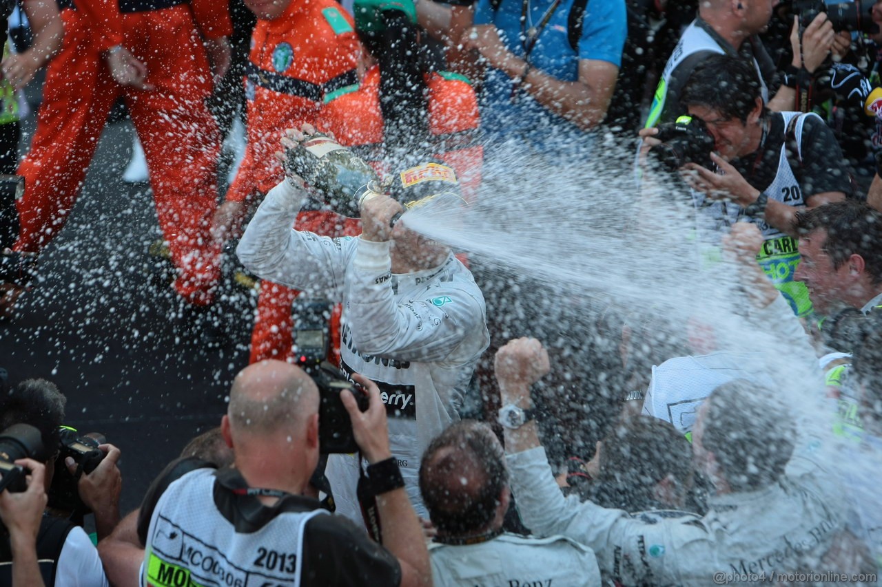 GP MONACO, 26.05.2013- Gara, Nico Rosberg (GER) Mercedes AMG F1 W04 vincitore