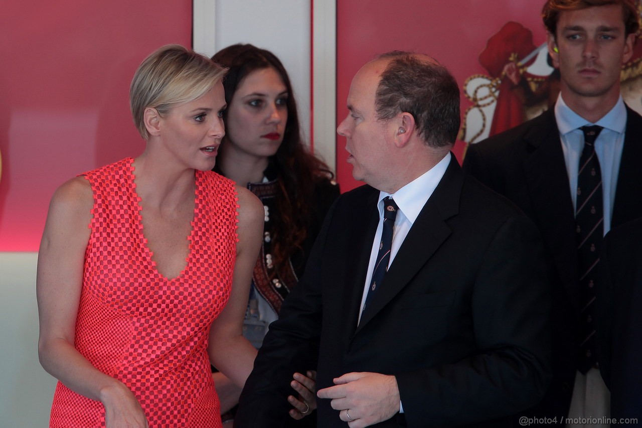 GP MONACO, 26.05.2013- Gara, S.A.S. Prince Albert II e sua moglie Princess Charlene of Monaco