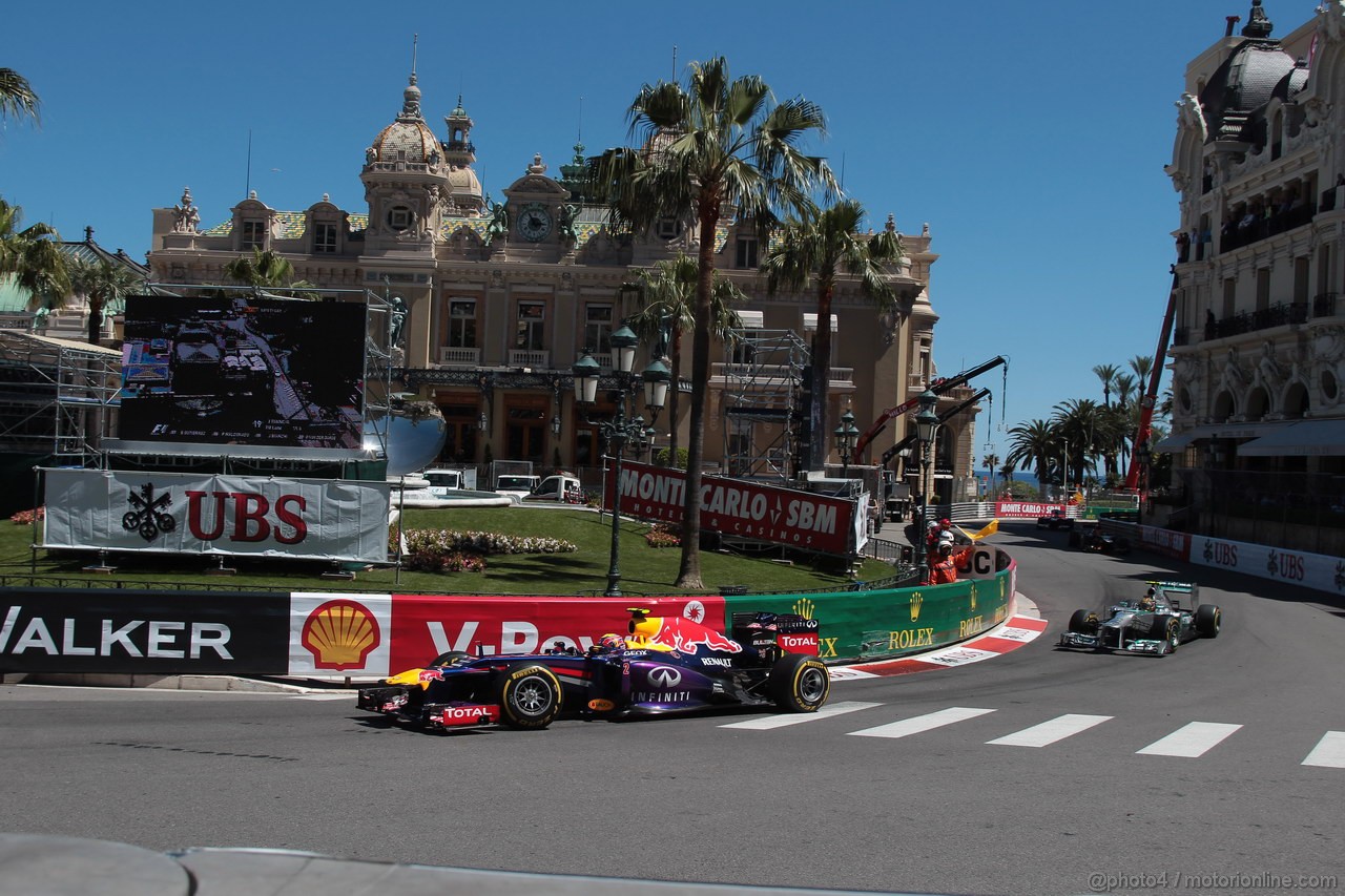 GP MONACO, 26.05.2013- Gara, Mark Webber (AUS) Red Bull Racing RB9 