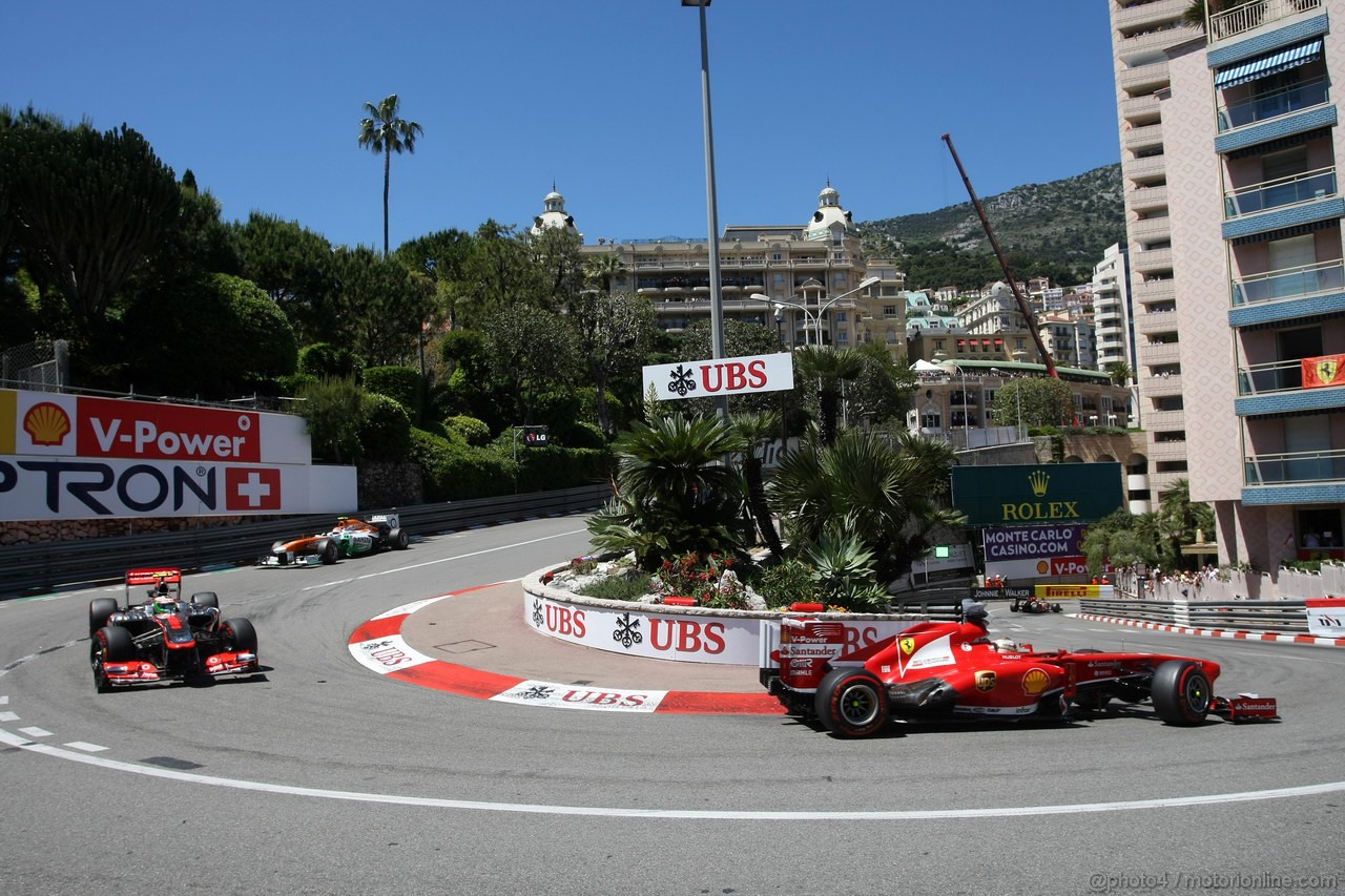 GP MONACO, 26.05.2013- Gara, Fernando Alonso (ESP) Ferrari F138 