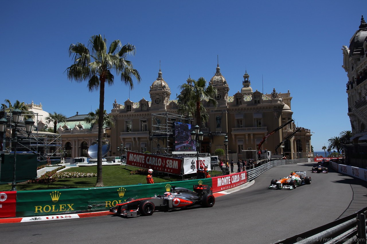 GP MONACO, 26.05.2013- Gara, Jenson Button (GBR) McLaren Mercedes MP4-28 