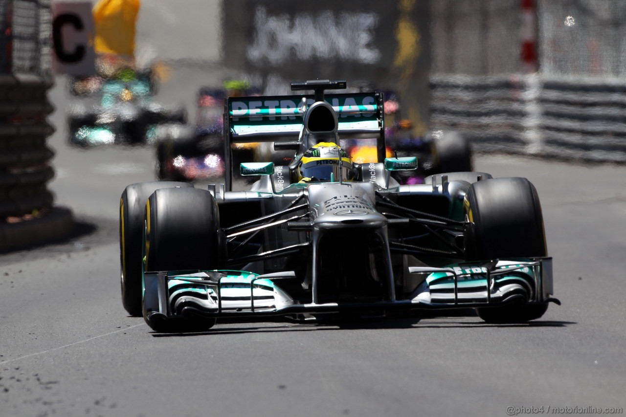 GP MONACO, 26.05.2013- Gara, Nico Rosberg (GER) Mercedes AMG F1 W04 