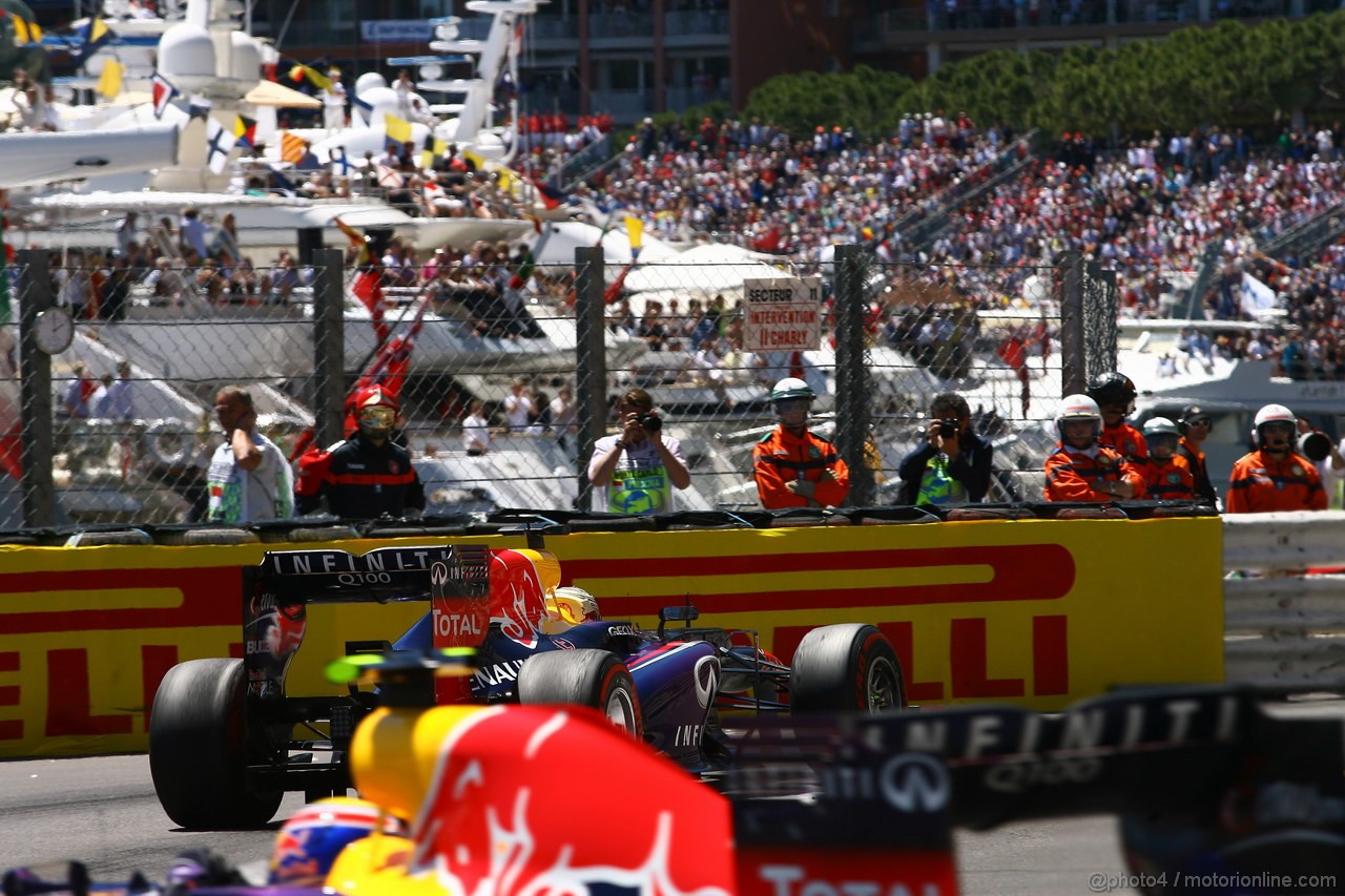 GP MONACO, 26.05.2013- Gara, Sebastian Vettel (GER) Red Bull Racing RB9 