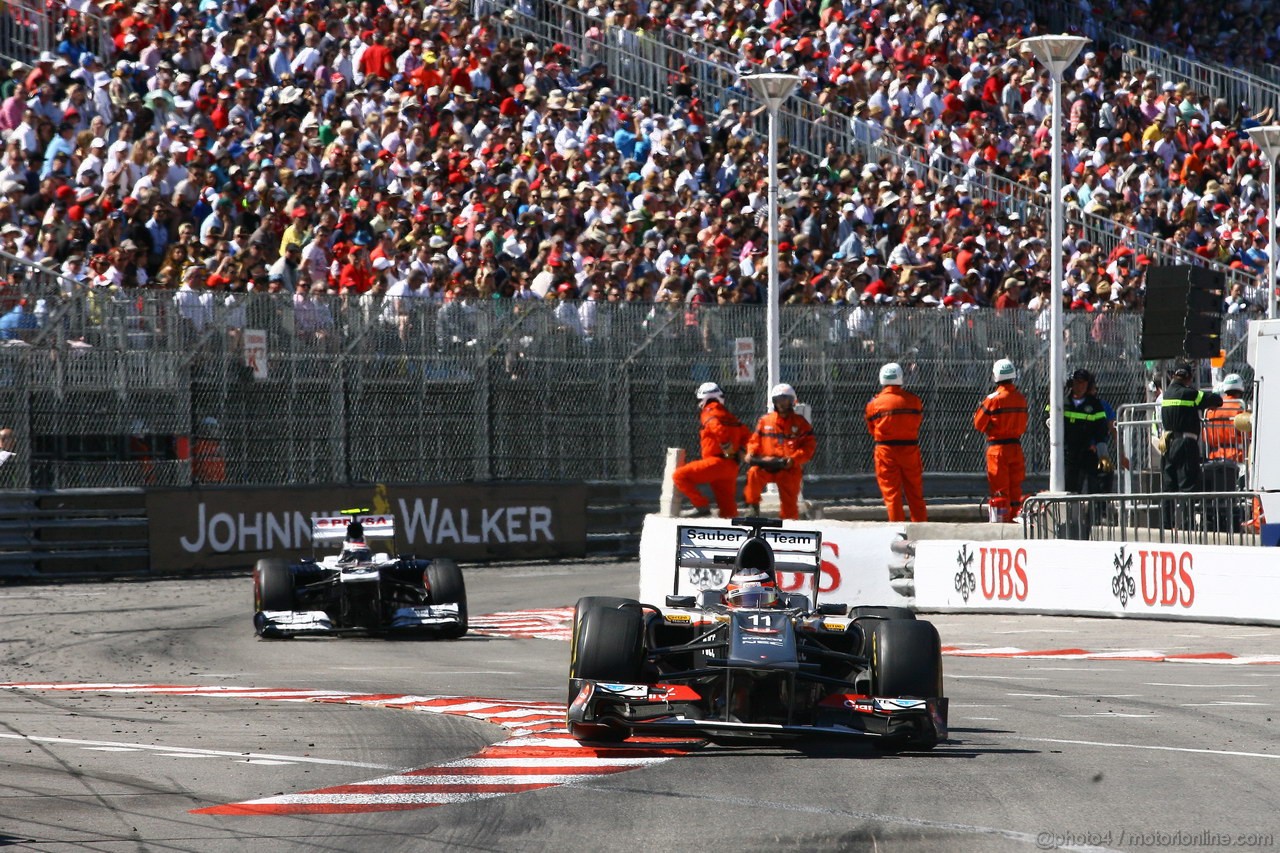 GP MONACO, 26.05.2013- Gara, Nico Hulkenberg (GER) Sauber F1 Team C32 