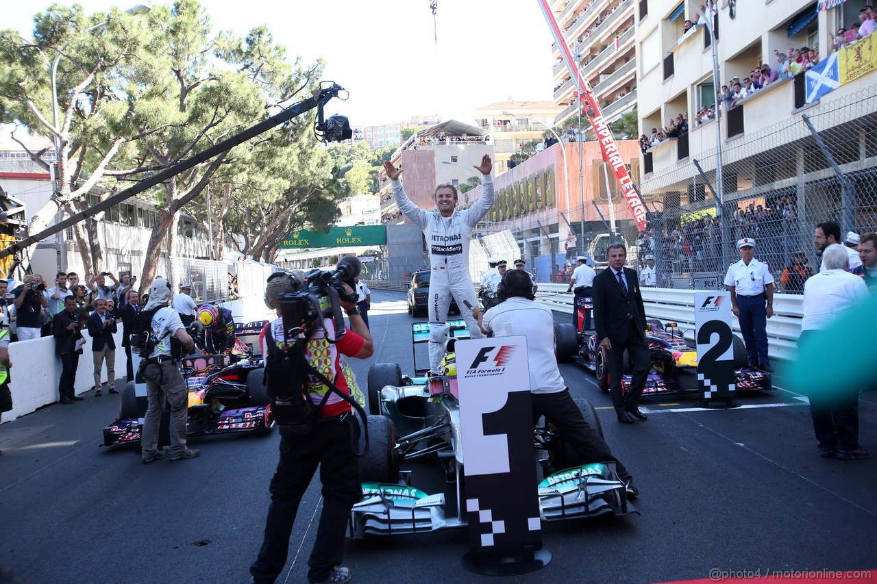 GP MONACO, 26.05.2013- Gara, Nico Rosberg (GER) Mercedes AMG F1 W04 vincitore