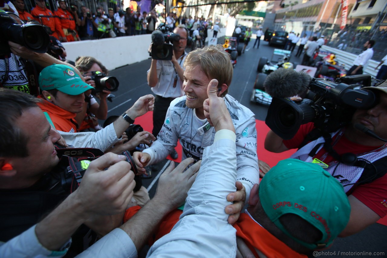 GP MONACO, 26.05.2013- Gara, Nico Rosberg (GER) Mercedes AMG F1 W04 vincitore