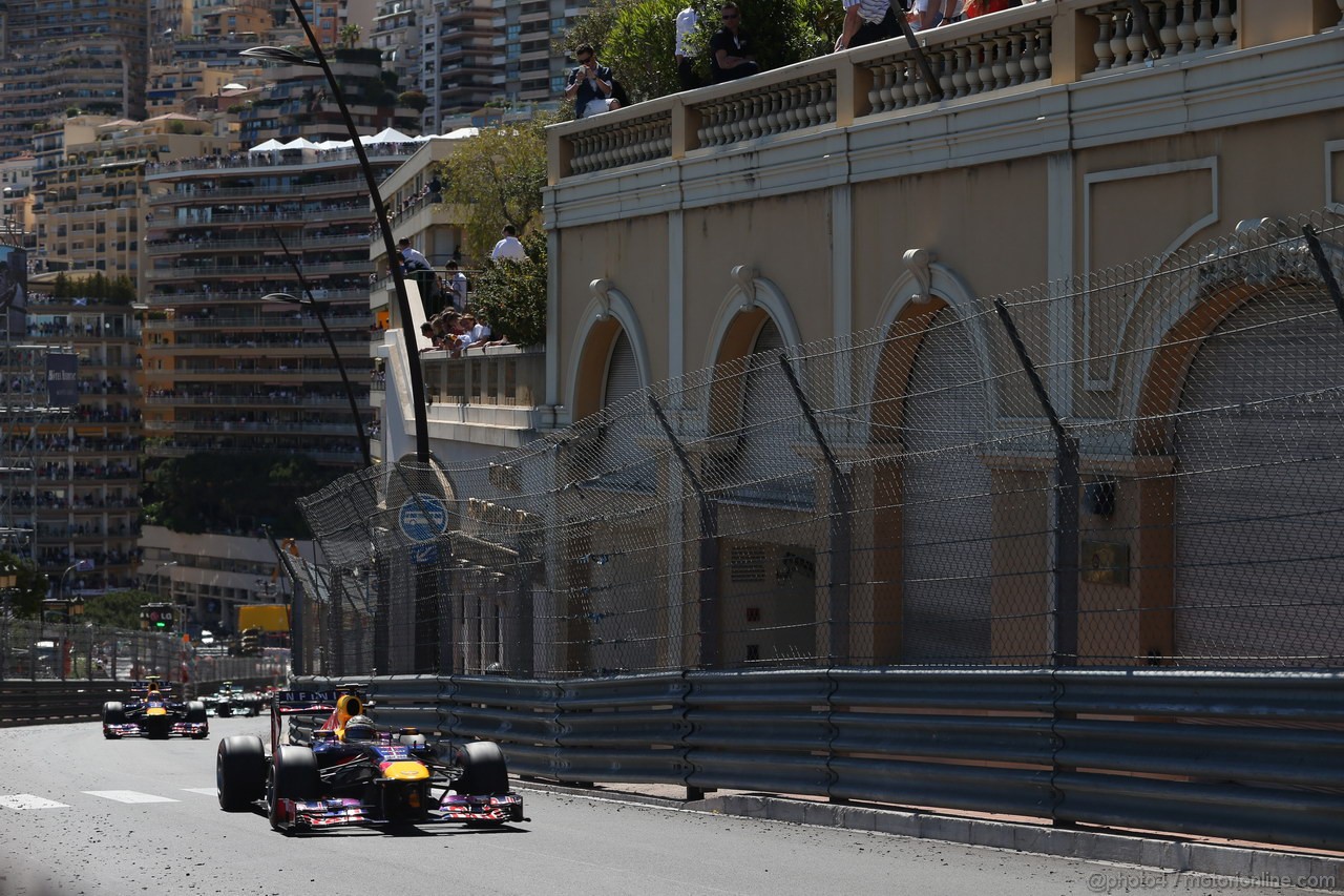 GP MONACO, 26.05.2013- Gara, Sebastian Vettel (GER) Red Bull Racing RB9 