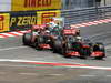 GP MONACO, 26.05.2013- Gara, Sergio Perez (MEX) McLaren MP4-28 davanti a Jenson Button (GBR) McLaren Mercedes MP4-28 