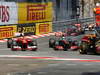 GP MONACO, 26.05.2013- Gara, Fernando Alonso (ESP) Ferrari F138 e Sergio Perez (MEX) McLaren MP4-28