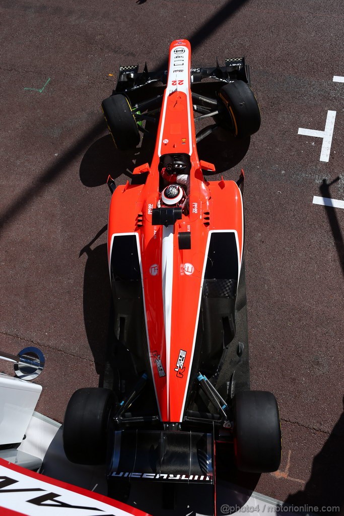 GP MONACO, 23.05.2013- Prove Libere 1, Jules Bianchi (FRA) Marussia F1 Team MR02