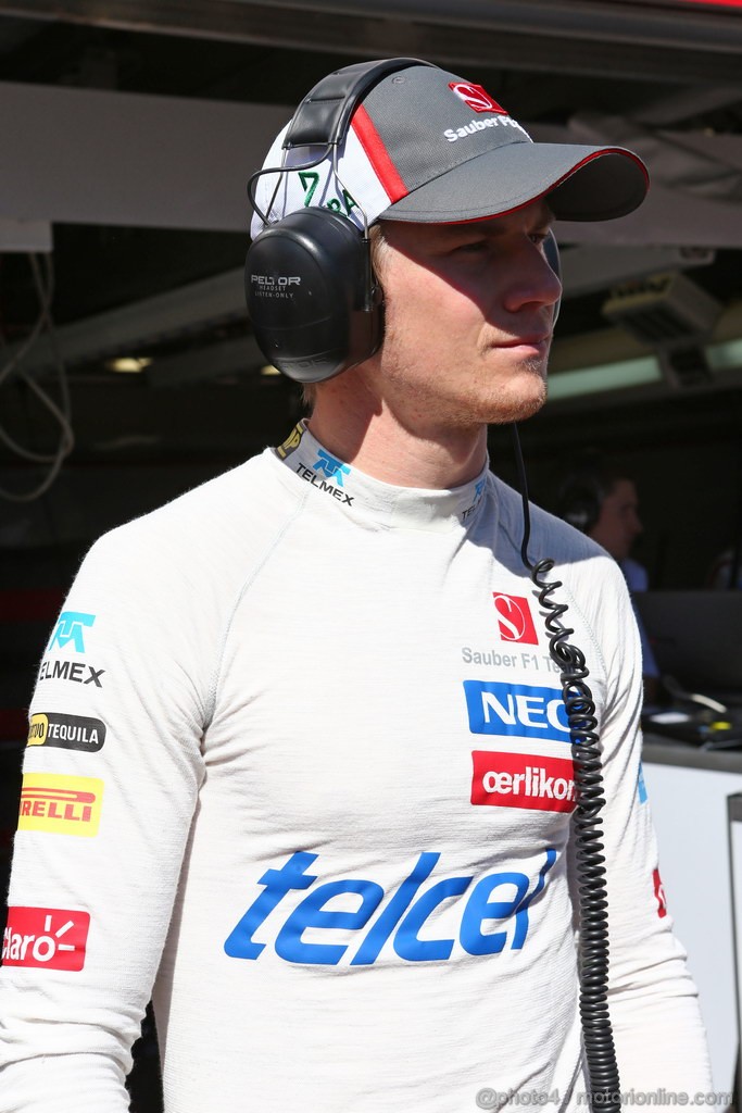 GP MONACO, 23.05.2013- Prove Libere 1, Nico Hulkenberg (GER) Sauber F1 Team C32 