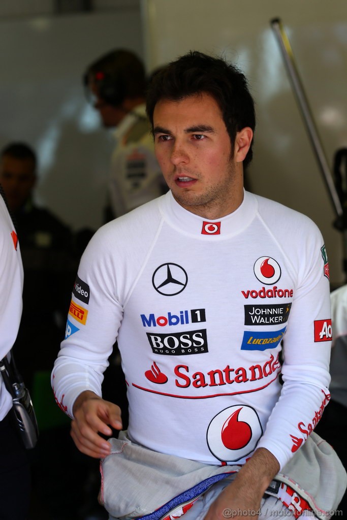 GP MONACO, 23.05.2013- Prove Libere 1, Sergio Perez (MEX) McLaren MP4-28 