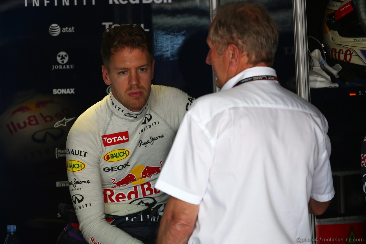 GP MONACO, 23.05.2013- Prove Libere 1, Sebastian Vettel (GER) Red Bull Racing RB9 e Helmut Marko (AUT), Red Bull Racing, Red Bull Advisor