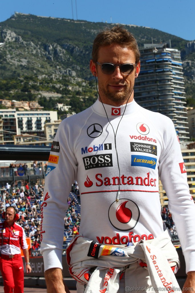 GP MONACO, 23.05.2013- Prove Libere 1, Jenson Button (GBR) McLaren Mercedes MP4-28 