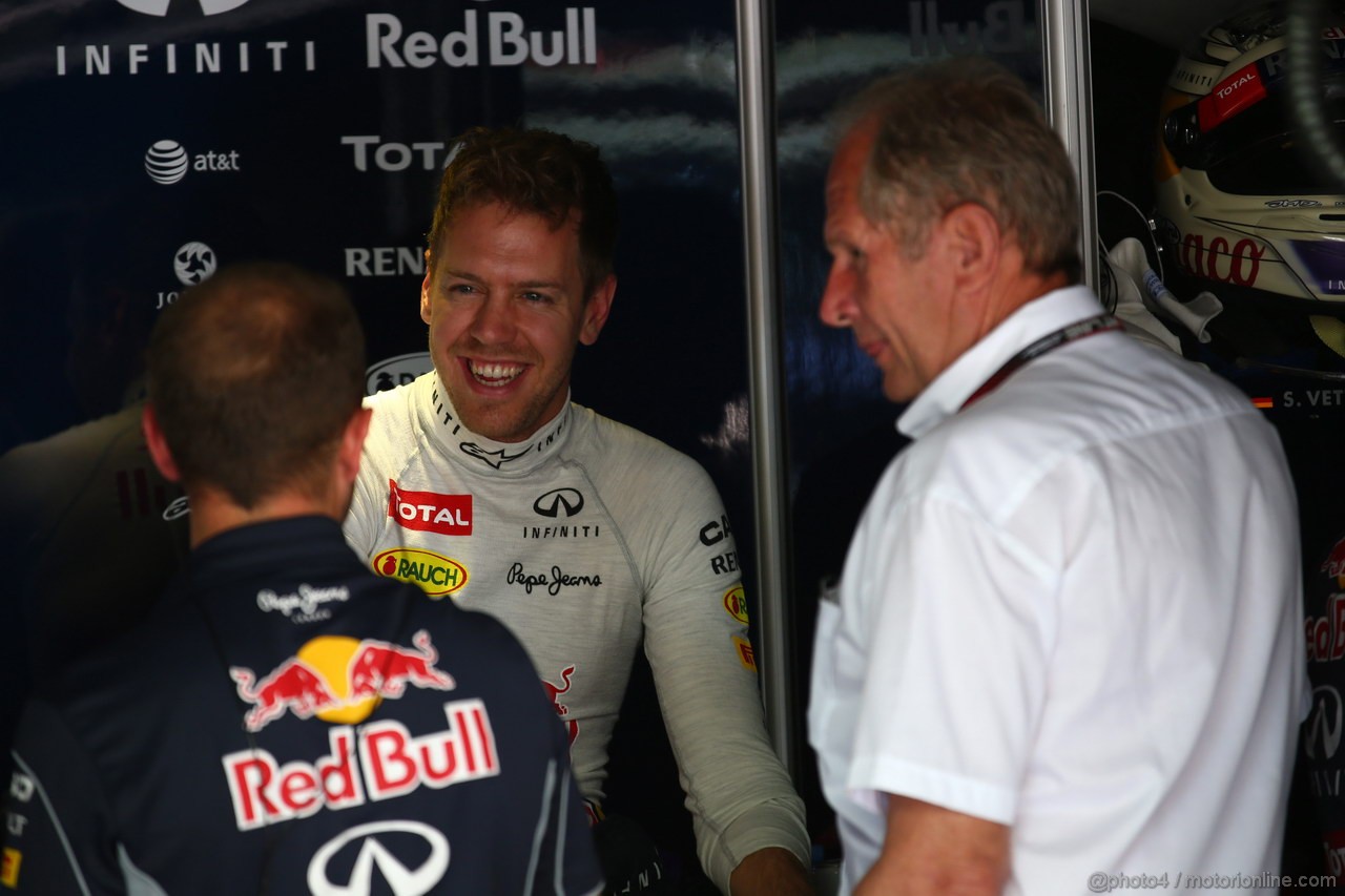 GP MONACO, 23.05.2013- Prove Libere 1, Sebastian Vettel (GER) Red Bull Racing RB9 e Helmut Marko (AUT), Red Bull Racing, Red Bull Advisor