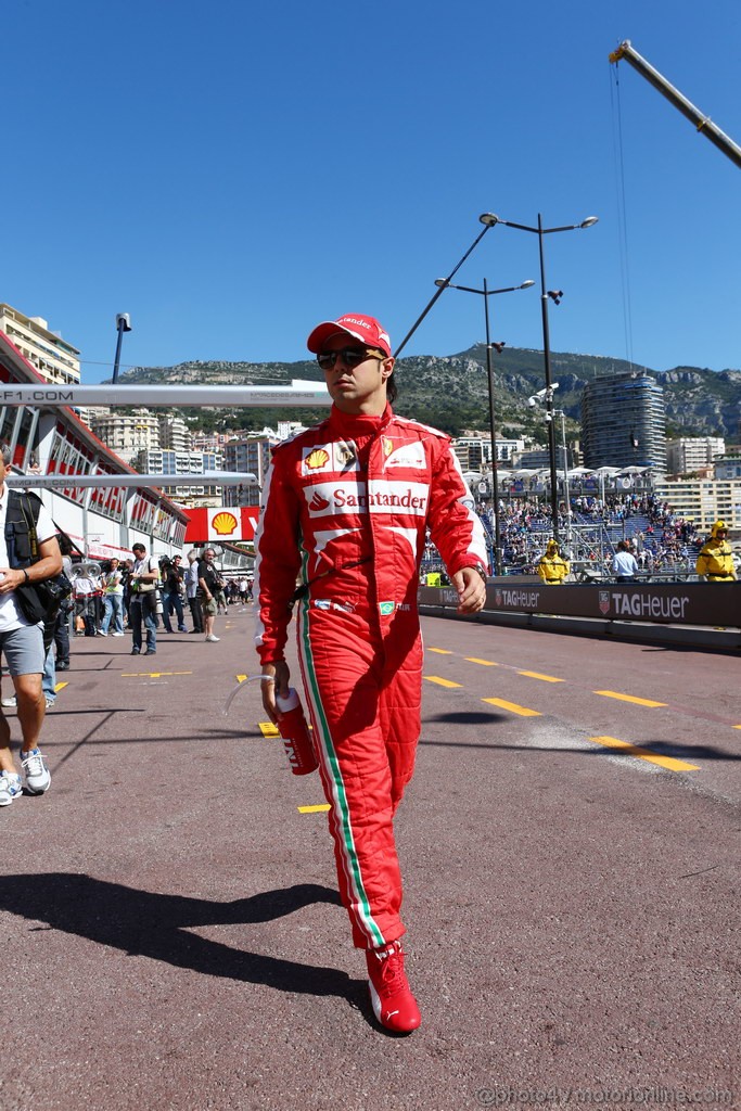 GP MONACO, 23.05.2013- Prove Libere 1, Felipe Massa (BRA) Ferrari F138 