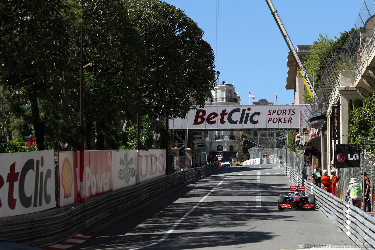 GP MONACO, 23.05.2013- Prove Libere 1, Jenson Button (GBR) McLaren Mercedes MP4-28 
