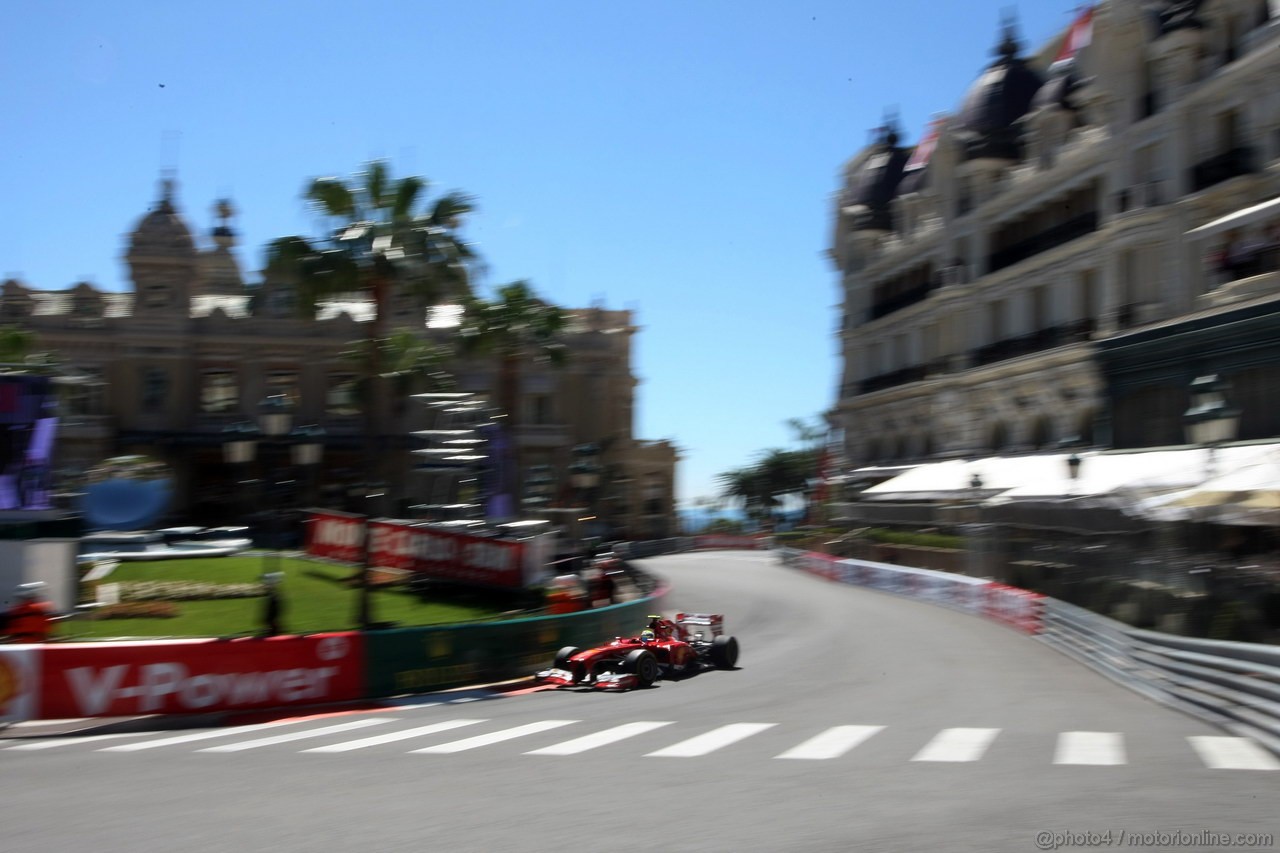 GP MONACO, 23.05.2013- Prove Libere 1, Felipe Massa (BRA) Ferrari F138 