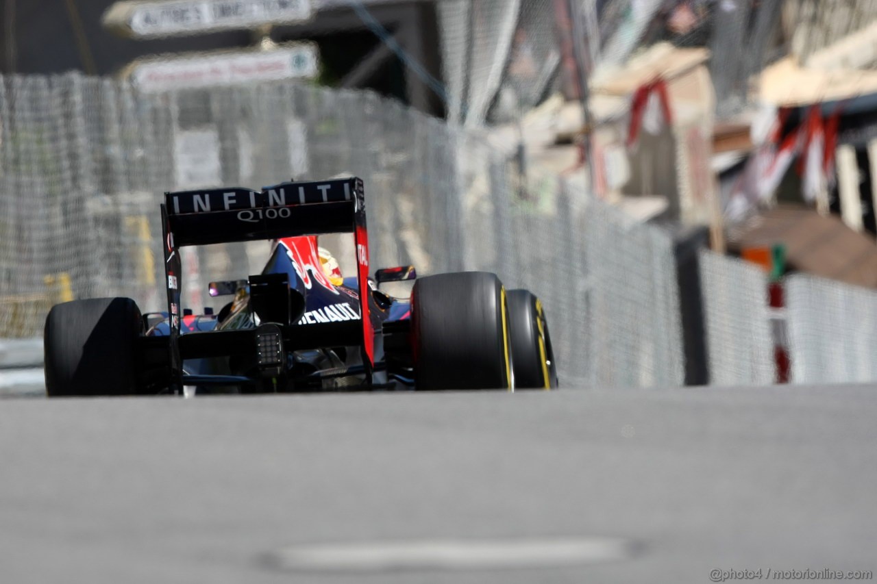 GP MONACO, 23.05.2013- Prove Libere 1, Sebastian Vettel (GER) Red Bull Racing RB9 